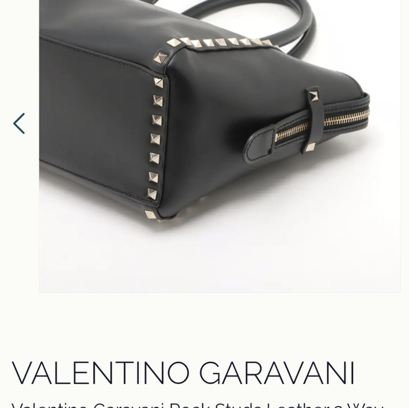 Valentino Garavani Black Tote with Silver Studs - Picture 4 of 13
